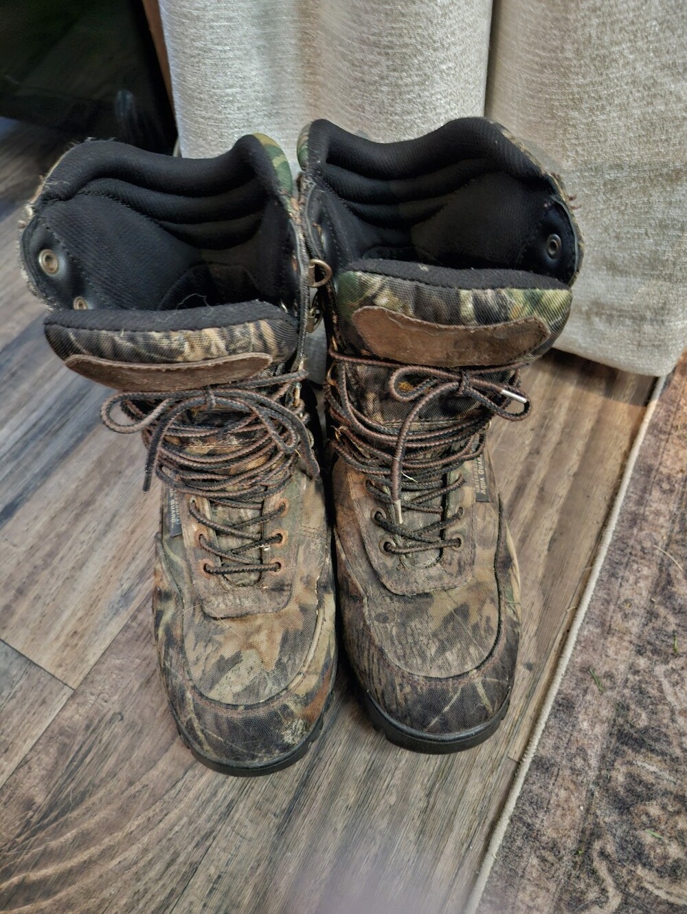 Camouflage Hunting/work Boots - Mens Waterproof Lace-Up Sz 7 - Picture 2 of 5